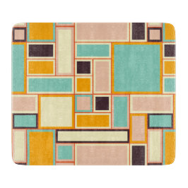 Vibrant abstract pattern with rectangles schneidebrett