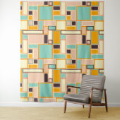 Vibrant abstract pattern with rectangles wandteppich (Beispiel)