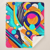 Vibrant Abstract Pop Art Sherpadecke (Vorderseite)