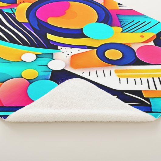 Vibrant Abstract Pop Art Sherpadecke (3/4)