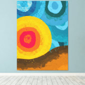 Vibrant Abstract Sun Mountain Landscape Leinwanddruck (Insitu (Holzboden))