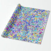 Vibrant Abstract Watercolor Splatter Pattern Geschenkpapier (Ungerollt)