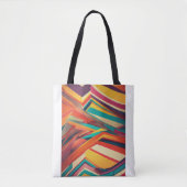 "Vibrant Abstrakt Geometric Layers" Papiertüte Tasche (Vorderseite)