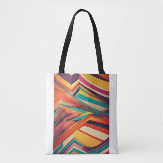 "Vibrant Abstrakt Geometric Layers" Papiertüte Tasche (Vorderseite)