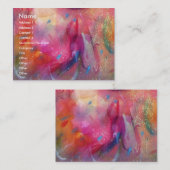 VIBRANT ABSTRAKT, leuchtend rot, blau Visitenkarte (Vorne/Hinten)