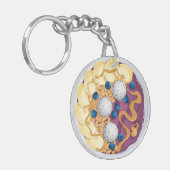 Vibrant Acai Bowl Illustration - Gesunde Smoothie Schlüsselanhänger (Vorderseite links)