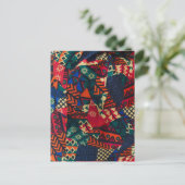 Vibrant African Geometric Tribal Abstract Pattern Postkarte (Stehend Vorderseite)