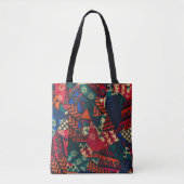 Vibrant African Geometric Tribal Abstract Pattern Tasche (Vorderseite)