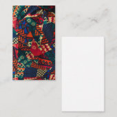 Vibrant African Geometric Tribal Abstract Pattern  Visitenkarte (Vorne/Hinten)