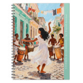 Vibrant Afro-Caribbean Dance Monogram Travel Notizblock (Vorderseite)