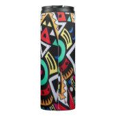 Vibrant Afro-Centric Geometric Pattern – Bold Trib Thermosbecher (Rückseite)