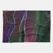 Vibrant Agate | Rich Pink und grüner Jewel Tone Geschirrtuch (Horizontal)