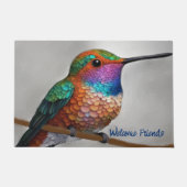 Vibrant Allen’s Hummingbird Painting Fußmatte (Vorderseite)