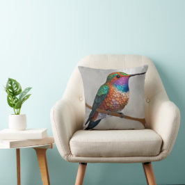 Vibrant Allen’s Hummingbird Painting Kissen