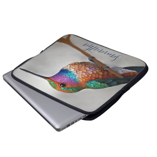 Vibrant Allen’s Hummingbird Painting Laptopschutzhülle (Vorne Knopf)