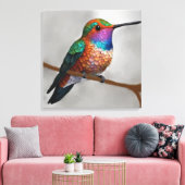 Vibrant Allen’s Hummingbird Painting Leinwanddruck (Insitu (Wohnzimmer))