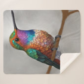 Vibrant Allen’s Hummingbird Painting Sherpadecke (Vorderseite (Horizontal))