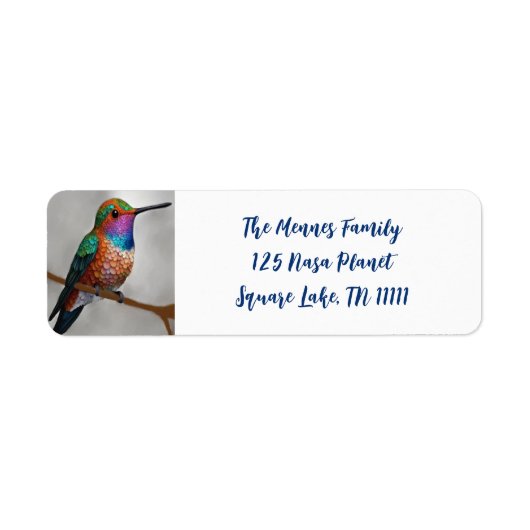 Vibrant Allen's Hummingbird-Malerei (Vorne)