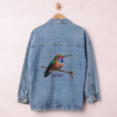 Vibrant Allen's Hummingbird-Malerei Jeansjacke (Hangar)