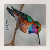 Vibrant Allen's Hummingbird-Malerei Puzzle (Horizontal)