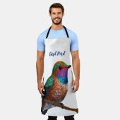 Vibrant Allen's Hummingbird-Malerei Schürze (Getragen)