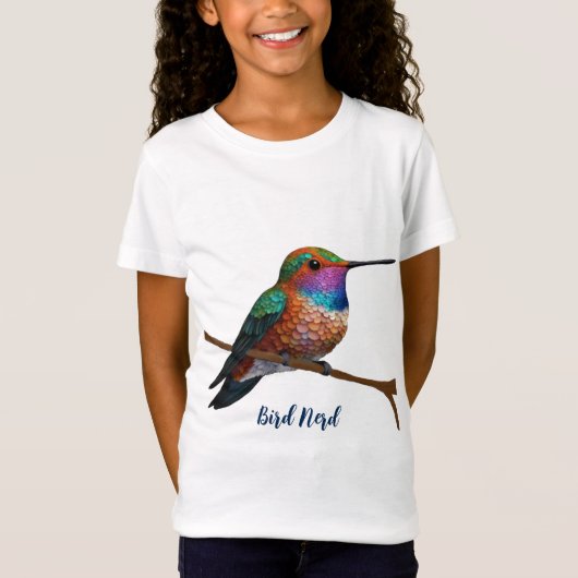 Vibrant Allen's Hummingbird-Malerei T-Shirt (Vorderseite)