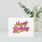 Vibrant and Colorful Greeting Card Design  Postkarte (Stehend Vorderseite)