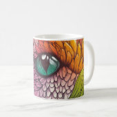 vibrant and detailed view of a parrot's eye kaffeetasse (VorderseiteRechts)