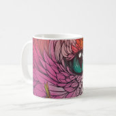 vibrant and detailed view of a parrot's eye kaffeetasse (Vorderseite Links)