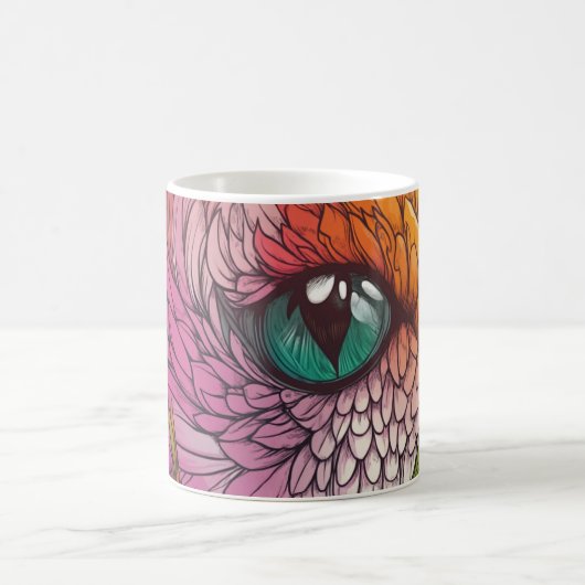 vibrant and detailed view of a parrot's eye kaffeetasse (Mittel)
