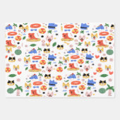 Vibrant Animal Pattern Designs Geschenkpapier Set (Vorderseite 3)