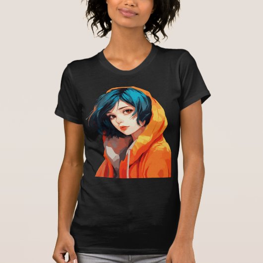 Vibrant Anime Beauty T-Shirt (Vorderseite)