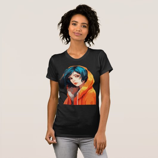 Vibrant Anime Beauty T-Shirt (Vorne ganz)