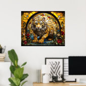 *~* Vibrant AP68 5:4 TIGER-Fantasy aus gefestigtem Poster (Heimbüro)