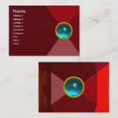 VIBRANT AQUA BLUE GEMSTONE Abstrakt Geometrisch Visitenkarte (Vorne/Hinten)