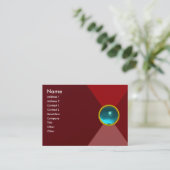 VIBRANT AQUA BLUE GEMSTONE Abstrakt Geometrisch Visitenkarte (Stehend Vorderseite)