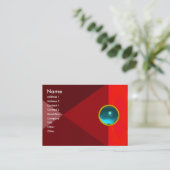 VIBRANT AQUA BLUE GEMSTONE Abstrakt Geometrisch Visitenkarte (Stehend Vorderseite)