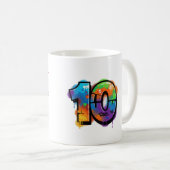 Vibrant Artistic Boy Coffee Mug Kaffeetasse (VorderseiteRechts)