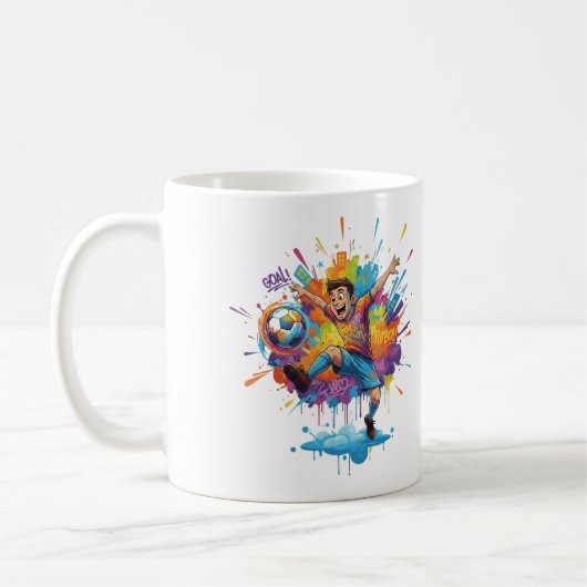 Vibrant Artistic Boy Coffee Mug Kaffeetasse (Links)