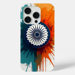 "Vibrant Ashoka Chakra iPhone Case - Abstrakt Schm