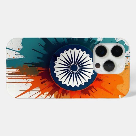 "Vibrant Ashoka Chakra iPhone Case - Abstrakt Schm (Rückseite (Horizontal))