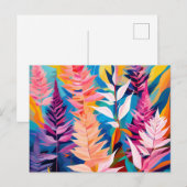 Vibrant Astilbe Floral Geometric Postkarte (Vorne/Hinten)