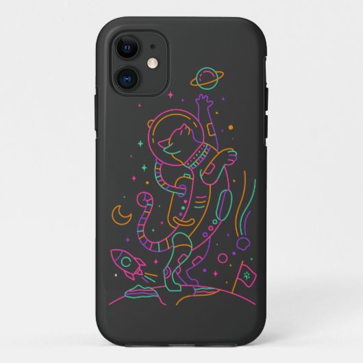Vibrant Astro Cat Case-Mate iPhone Hülle (Rückseite)