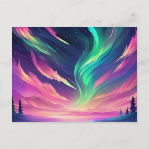 Vibrant Aurora Borealis Postkarte