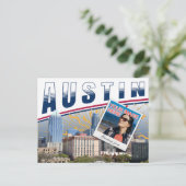 Vibrant Austin Texas Foto Collage Postkarte (Stehend Vorderseite)