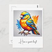 " VIBRANT AVIAN SCHAUTY " POSTKARTE (Vorne/Hinten)