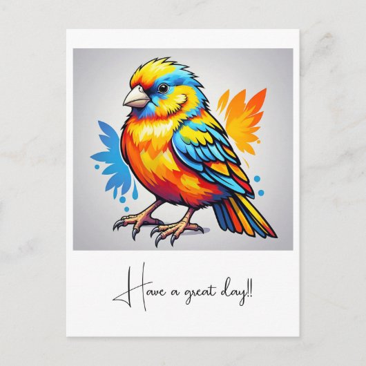 " VIBRANT AVIAN SCHAUTY " POSTKARTE (Vorderseite)