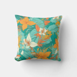 Vibrant Beach Green Yellow Interior Kissen