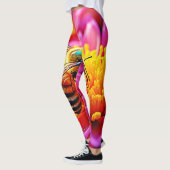 Vibrant Bee on Bloom Design Leggings (Links)