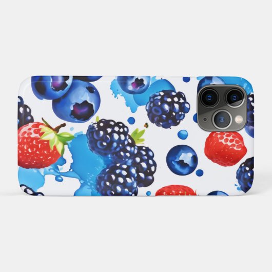 Vibrant Berry Pattern Case-Mate iPhone Hülle (Rückseite (Horizontal))